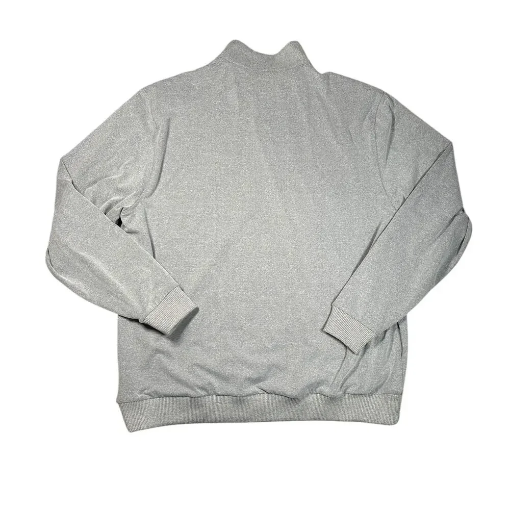 Fennec Golf Quail Hollow Windshirt Mens XXL Gray Micro Suede Long Sleeve NWT